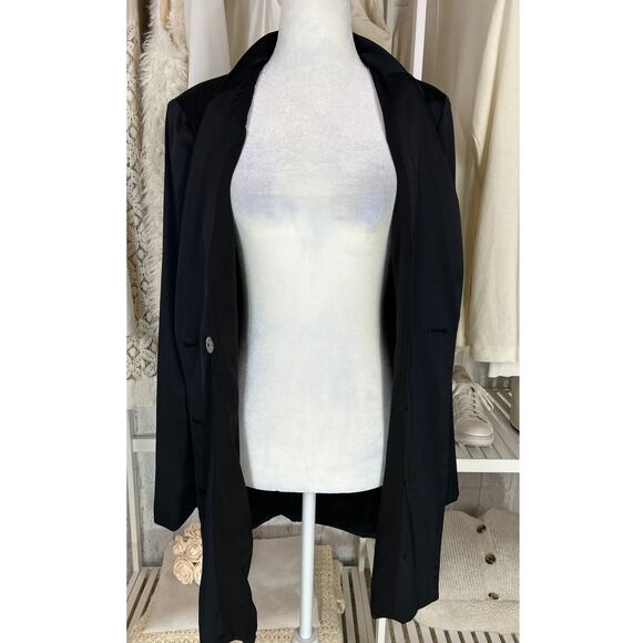 Abercrombie & Fitch Women's Size S Longline 2 Button Satin Blazer Jacket #0558 - Picture 5 of 13